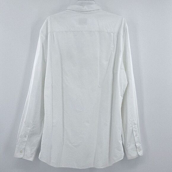 American Eagle Button Up DownOxford Shirt Mens Size XXL White  Embroidered Patch - Picture 3 of 8